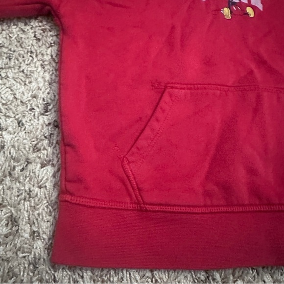 Gap x Disney Red Mickey Mouse Graphic Hoodie Sweatshirt Kids Size Small - Picture 6 of 14